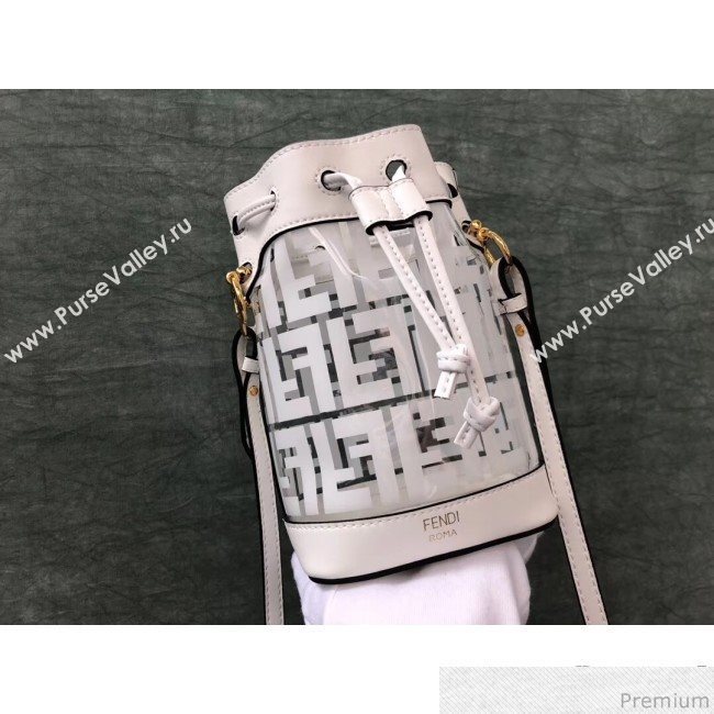 Fendi Mini PU Mon Tresor bucket Bag White 2019 (AFEI-9031835)