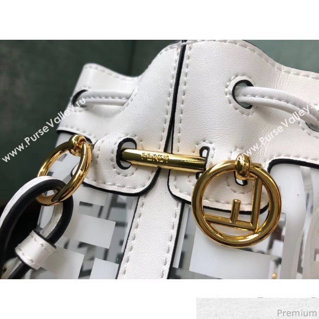 Fendi Mini PU Mon Tresor bucket Bag White 2019 (AFEI-9031835)