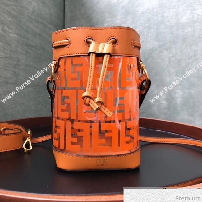 Fendi Mini PU Mon Tresor bucket Bag Orange 2019 (AFEI-9031836)