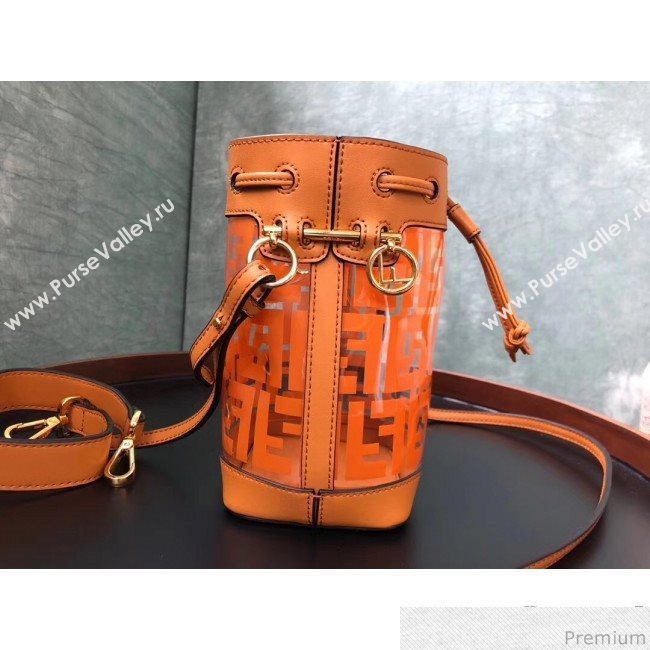 Fendi Mini PU Mon Tresor bucket Bag Orange 2019 (AFEI-9031836)