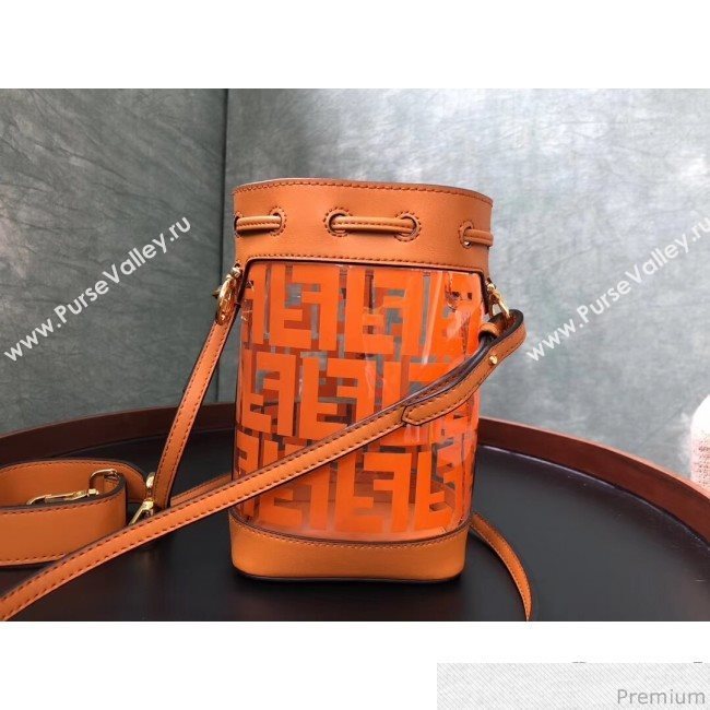 Fendi Mini PU Mon Tresor bucket Bag Orange 2019 (AFEI-9031836)