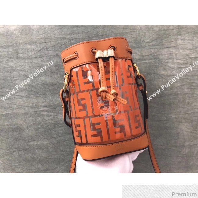 Fendi Mini PU Mon Tresor bucket Bag Orange 2019 (AFEI-9031836)