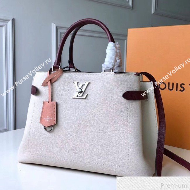 Louis Vuitton Lockme Day Tote Bag M53647 Quartz White 2019 (FANG-9042313)