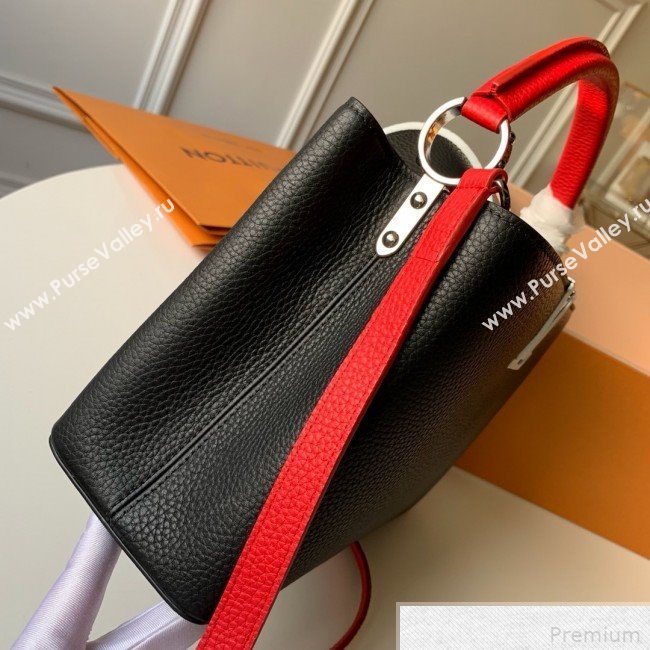 Louis Vuitton Capucines BB Top Handle Bag M53678 Black/Red 2019 (FANG-9042322)