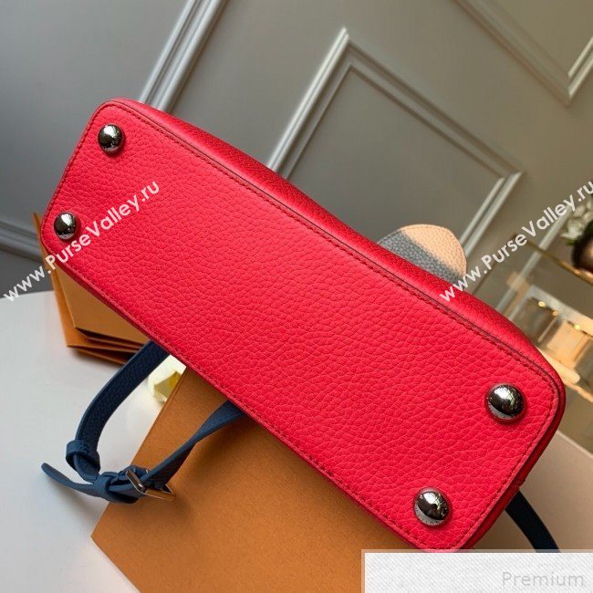 Louis Vuitton Capucines BB Top Handle Bag M52990 Red/Grey/Blue 2019 (FANG-9042323)