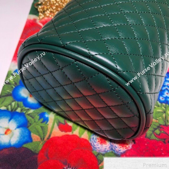 Gucci Quilted Leather Belt Bag 572298 Green 2019 (DLH-9042335)