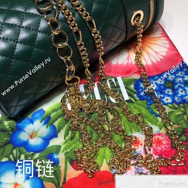 Gucci Quilted Leather Belt Bag 572298 Green 2019 (DLH-9042335)