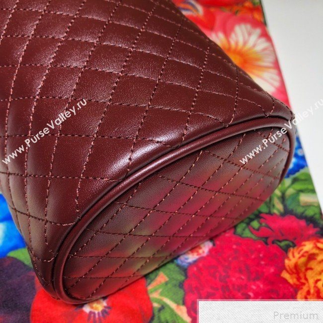 Gucci Quilted Leather Belt Bag 572298 Burgundy 2019 (DLH-9042336)