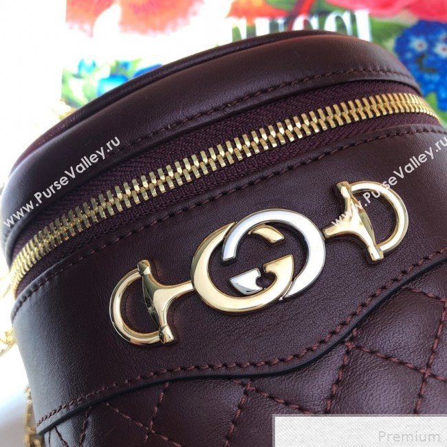 Gucci Quilted Leather Belt Bag 572298 Burgundy 2019 (DLH-9042336)