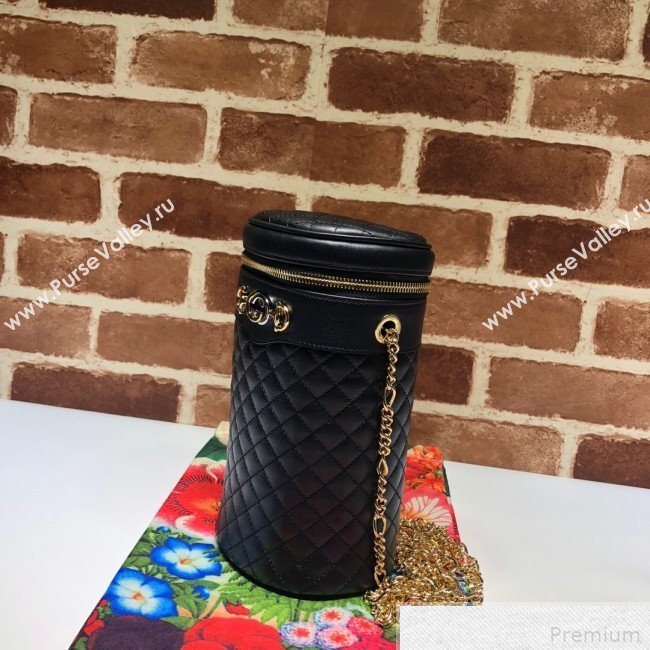 Gucci Quilted Leather Belt Bag 572298 Black 2019 (DLH-9042334)