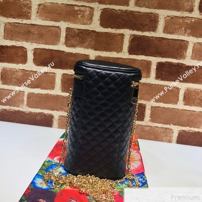 Gucci Quilted Leather Belt Bag 572298 Black 2019 (DLH-9042334)