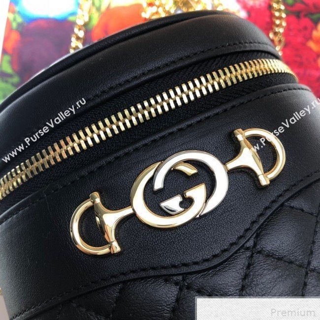 Gucci Quilted Leather Belt Bag 572298 Black 2019 (DLH-9042334)