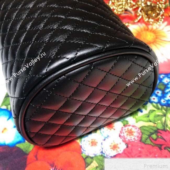Gucci Quilted Leather Belt Bag 572298 Black 2019 (DLH-9042334)