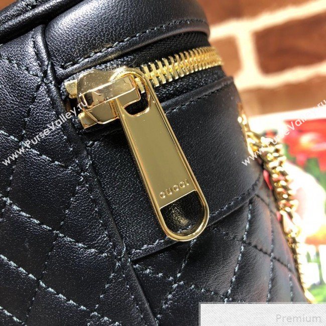Gucci Quilted Leather Belt Bag 572298 Black 2019 (DLH-9042334)