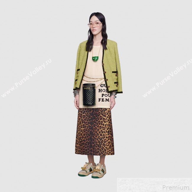 Gucci Quilted Leather Belt Bag 572298 Black 2019 (DLH-9042334)