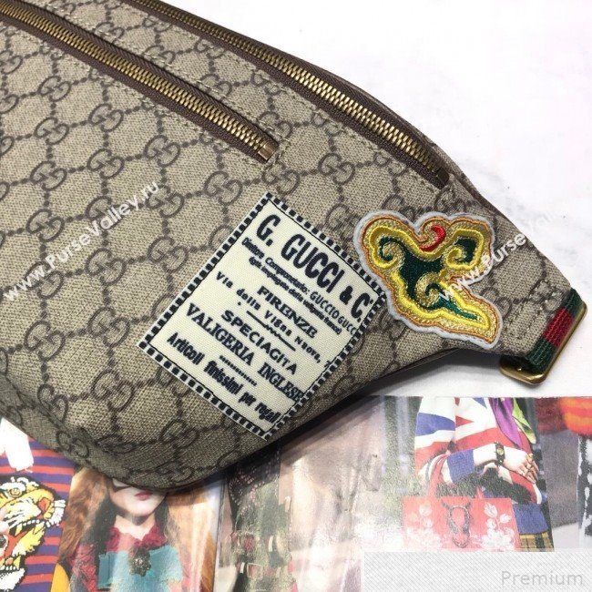 Gucci Mens UFO Courrier GG Supreme Belt Bag ‎529711 2018 (JIANM-9042337)