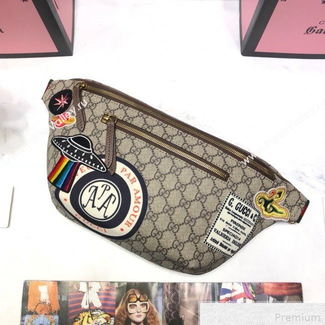 Gucci Mens UFO Courrier GG Supreme Belt Bag ‎529711 2018 (JIANM-9042337)