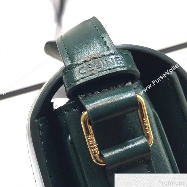 Celine Large Triomphe Bag in Textile and Green Calfskin 2019 (XYD-9042341)