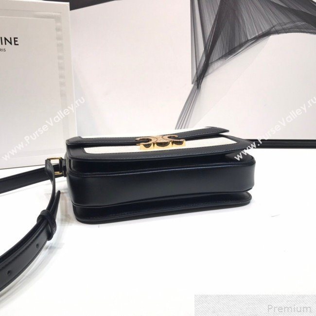 Celine Large Triomphe Bag in Textile and Black Calfskin 2019 (XYD-9042344)