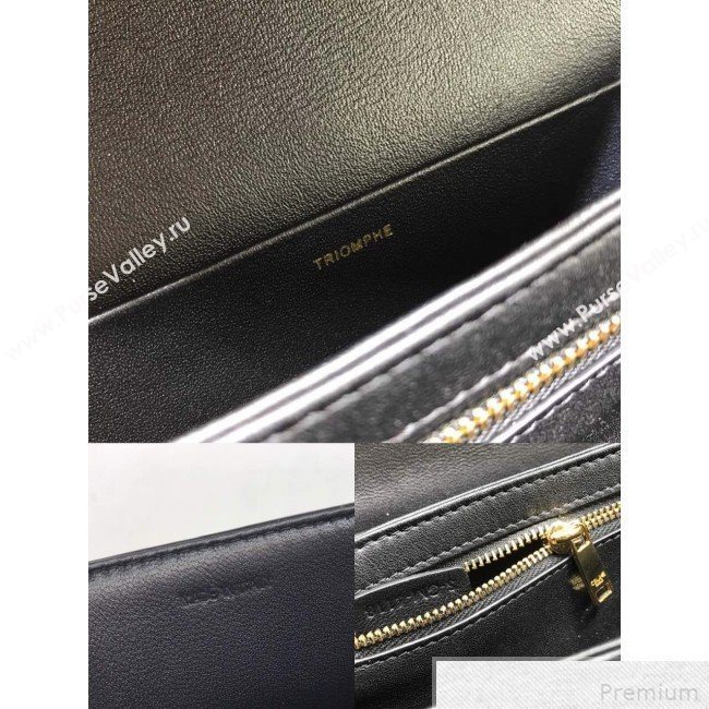 Celine Large Triomphe Bag in Textile and Black Calfskin 2019 (XYD-9042344)