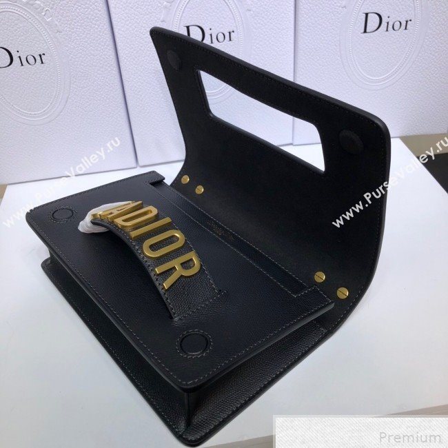 Dior JAdior Grained Leather Flap Chain Bag Black 2019 (XYD-9042345)