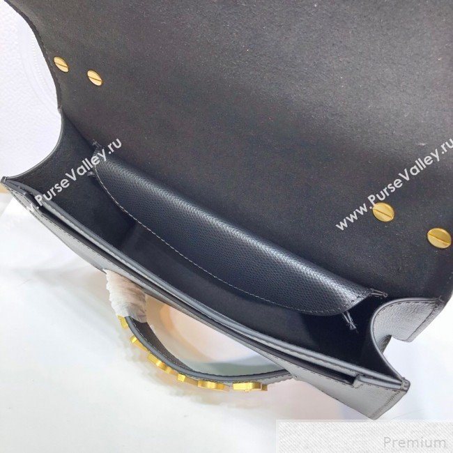 Dior JAdior Grained Leather Flap Chain Bag Black 2019 (XYD-9042345)