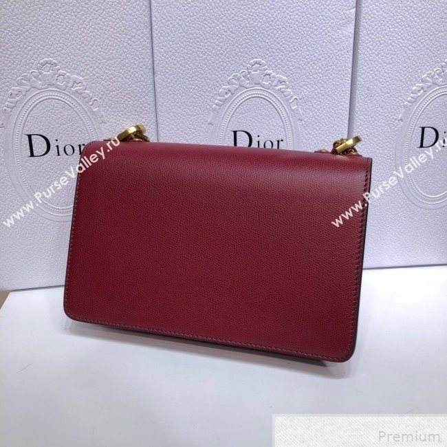 Dior JAdior Grained Leather Flap Chain Bag Red 2019 (XYD-9042346)