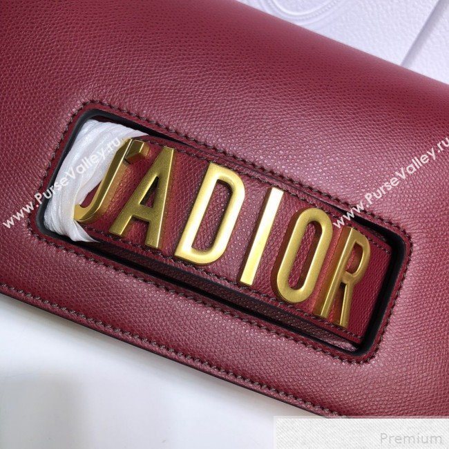 Dior JAdior Grained Leather Flap Chain Bag Red 2019 (XYD-9042346)