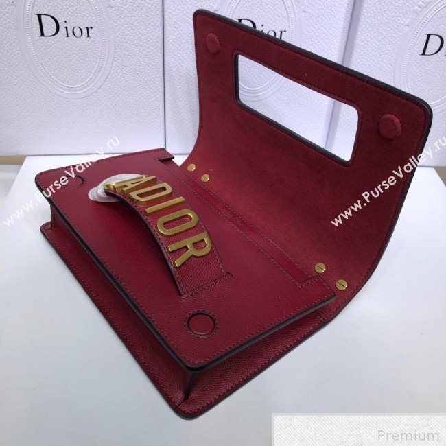 Dior JAdior Grained Leather Flap Chain Bag Red 2019 (XYD-9042346)