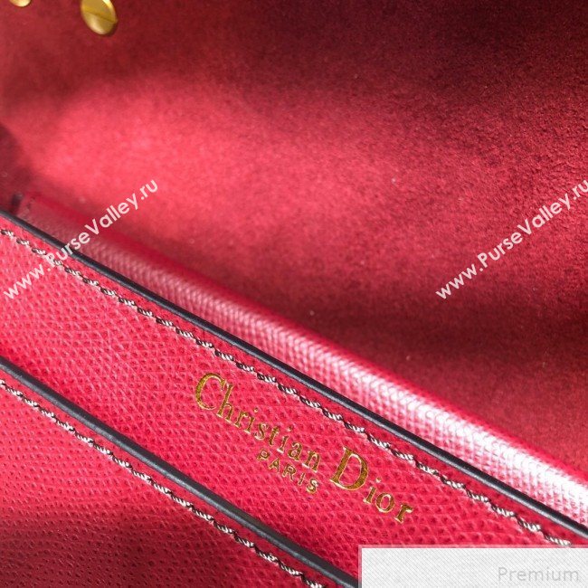 Dior JAdior Grained Leather Flap Chain Bag Red 2019 (XYD-9042346)