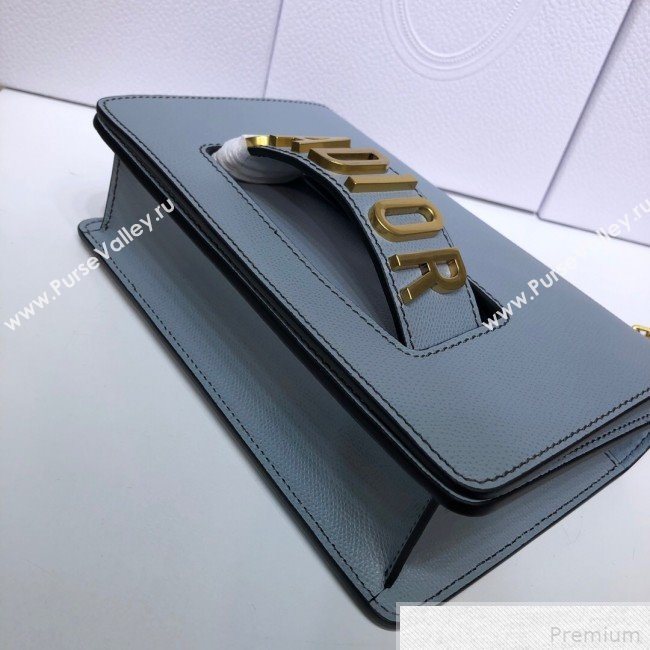 Dior JAdior Grained Leather Flap Chain Bag Blue 2019 (XYD-9042347)