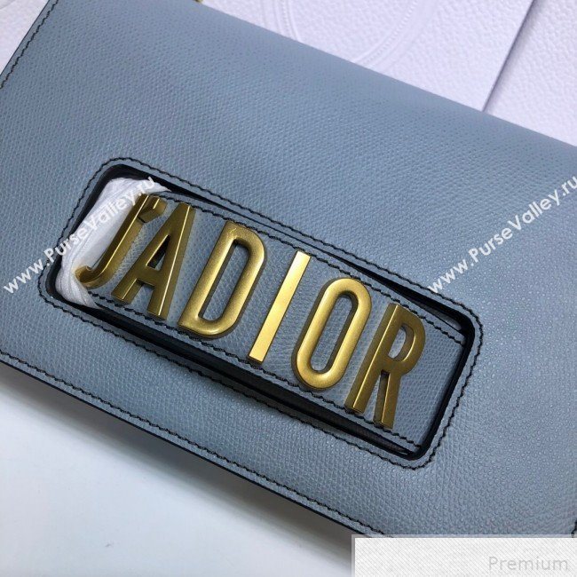 Dior JAdior Grained Leather Flap Chain Bag Blue 2019 (XYD-9042347)