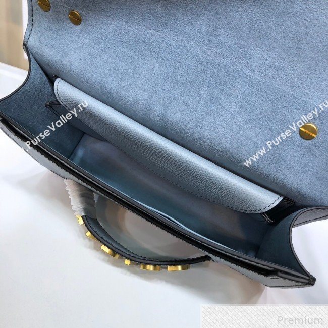 Dior JAdior Grained Leather Flap Chain Bag Blue 2019 (XYD-9042347)