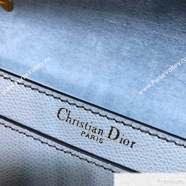 Dior JAdior Grained Leather Flap Chain Bag Blue 2019 (XYD-9042347)