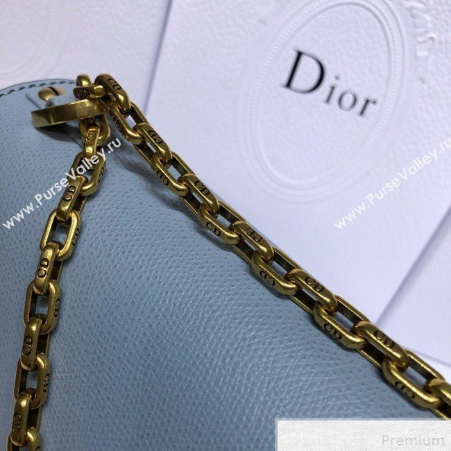 Dior JAdior Grained Leather Flap Chain Bag Blue 2019 (XYD-9042347)