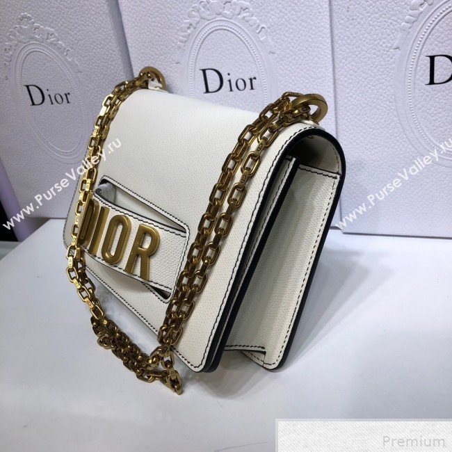 Dior JAdior Grained Leather Flap Chain Bag White 2019 (XYD-9042348)