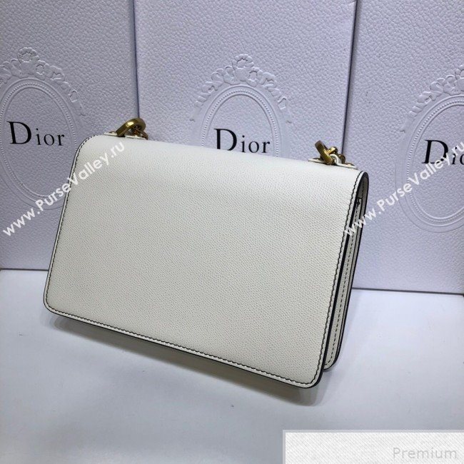 Dior JAdior Grained Leather Flap Chain Bag White 2019 (XYD-9042348)