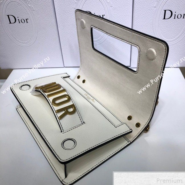 Dior JAdior Grained Leather Flap Chain Bag White 2019 (XYD-9042348)