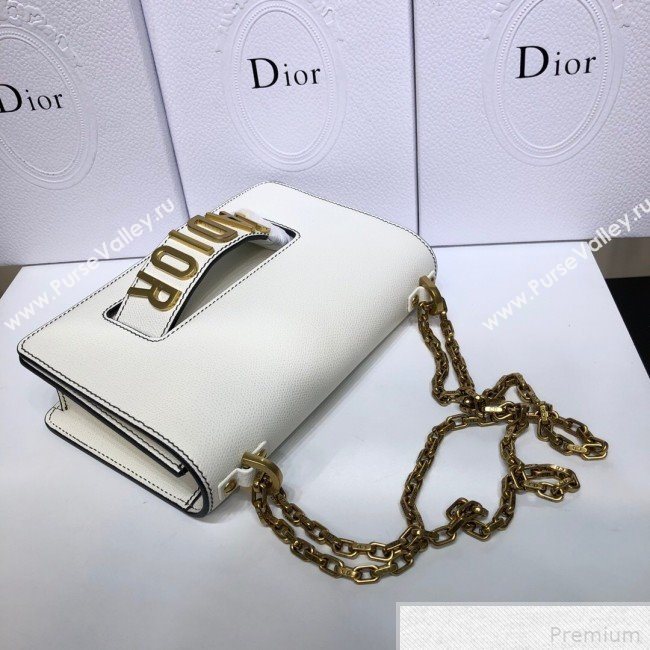 Dior JAdior Grained Leather Flap Chain Bag White 2019 (XYD-9042348)