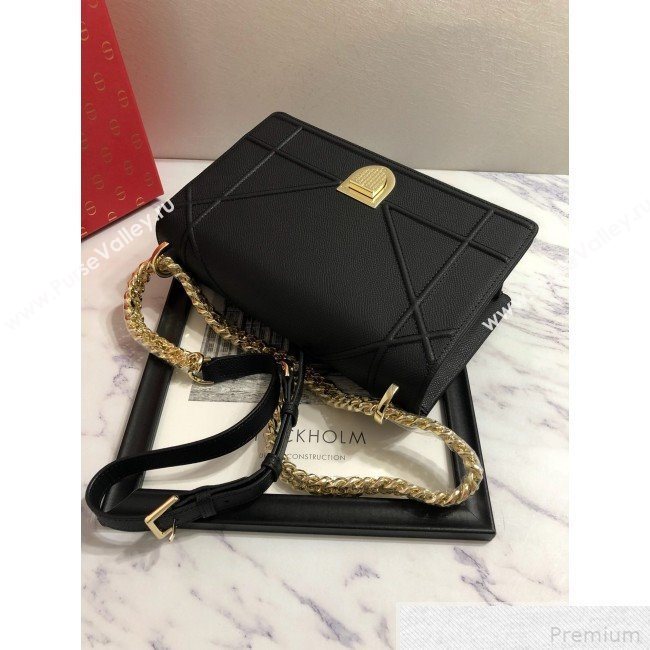 Dior Diorama Flap Bag in Black Grained Calfskin 2019 (BINF-9042356)