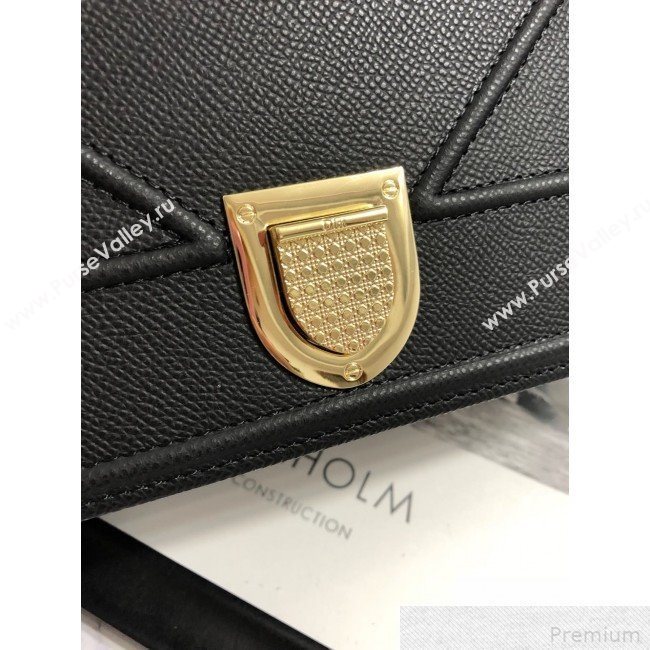 Dior Diorama Flap Bag in Black Grained Calfskin 2019 (BINF-9042356)