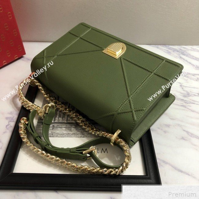 Dior Diorama Flap Bag in Green Grained Calfskin 2019 (BINF-9042358)