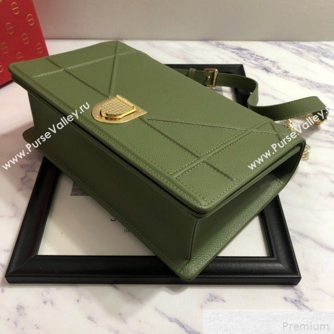 Dior Diorama Flap Bag in Green Grained Calfskin 2019 (BINF-9042358)