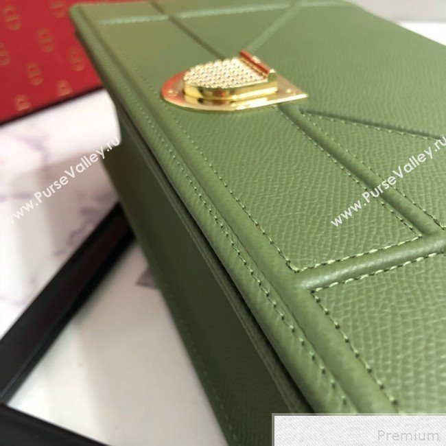 Dior Diorama Flap Bag in Green Grained Calfskin 2019 (BINF-9042358)