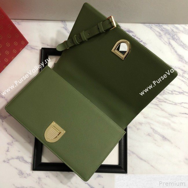 Dior Diorama Flap Bag in Green Grained Calfskin 2019 (BINF-9042358)