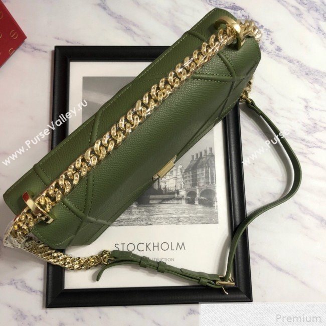 Dior Diorama Flap Bag in Green Grained Calfskin 2019 (BINF-9042358)
