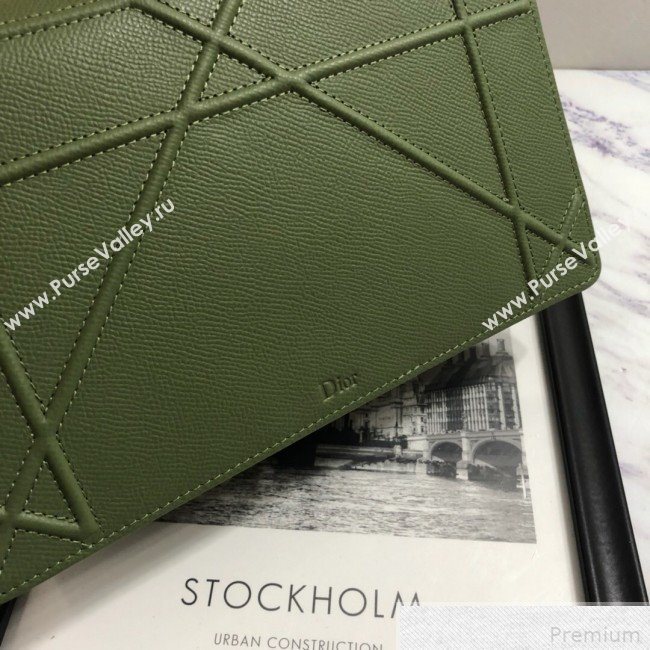 Dior Diorama Flap Bag in Green Grained Calfskin 2019 (BINF-9042358)