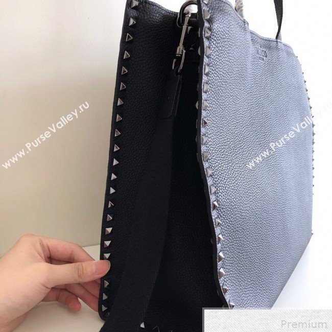 Valentino Rockstud Trimmed Shopper Tote Black 2019 (JJ3-9042411)