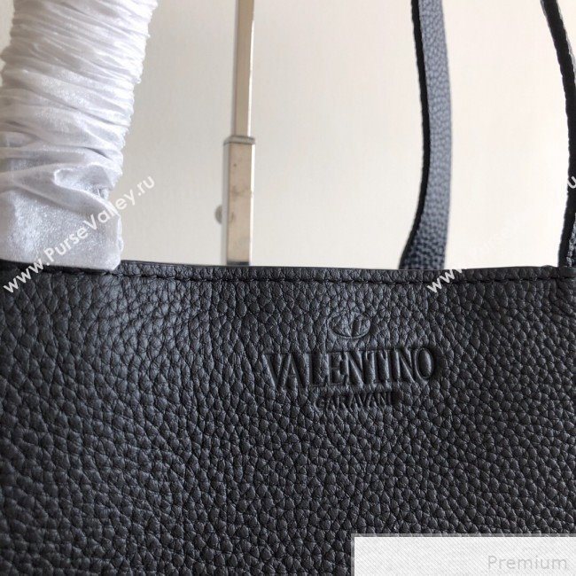 Valentino Rockstud Trimmed Shopper Tote Black 2019 (JJ3-9042411)