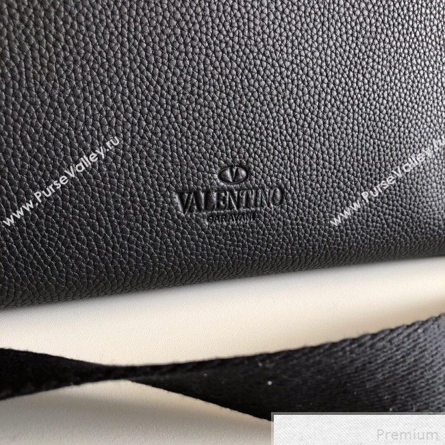 Valentino Rockstud Trimmed Shopper Tote Black 2019 (JJ3-9042411)